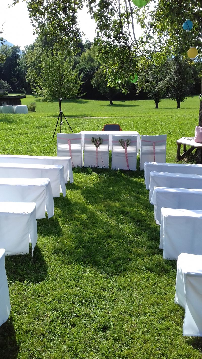 Eggerhaus Stadlfest Hochzeit Außenbereich