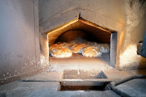 Loaves in the historic wood-fired oven