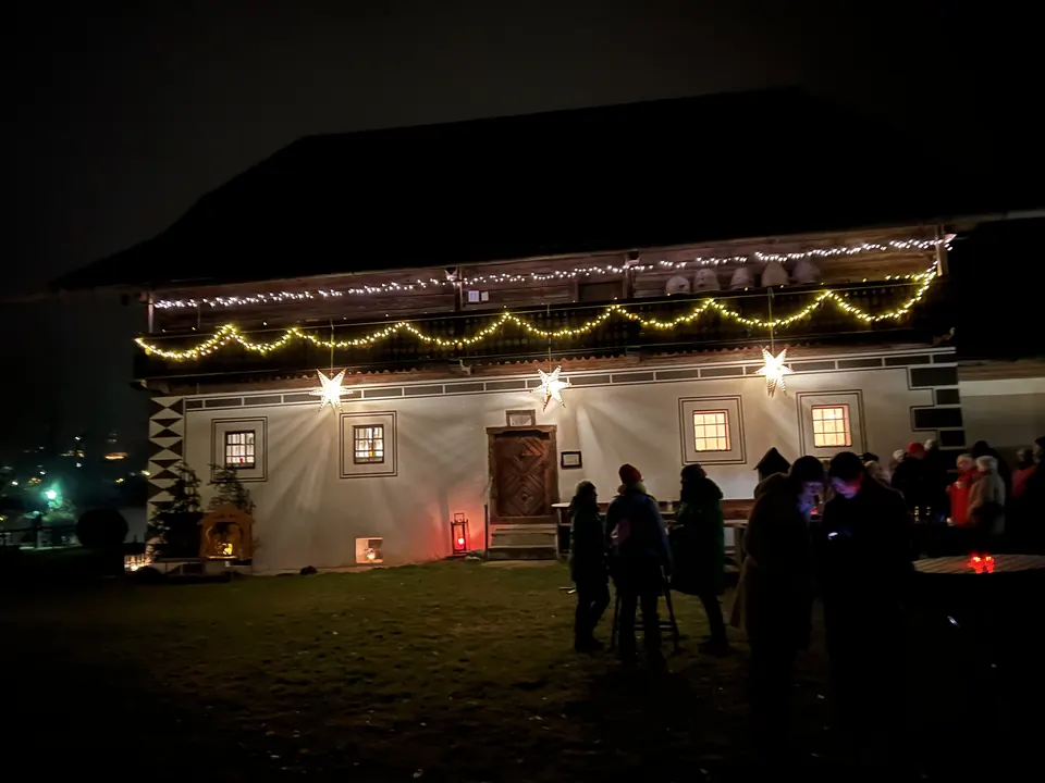 The Eggerhaus with fairy lights