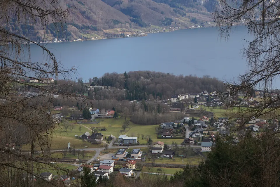 View from the Eggerhaus across Lake Traunsee